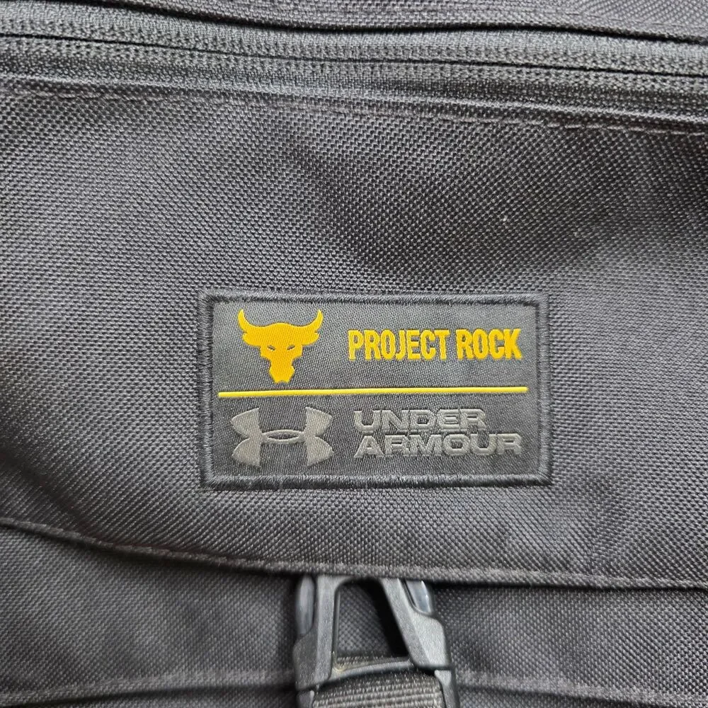 Under Armour UA‎ Project Rock Freedom Regiment Laptop Backpack Black Yellow READ
